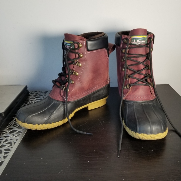 L.L. Bean Gotex Womens Rain/Winter Boots 71341 Burgundy/Wine Sz.8. - Picture 1 of 11